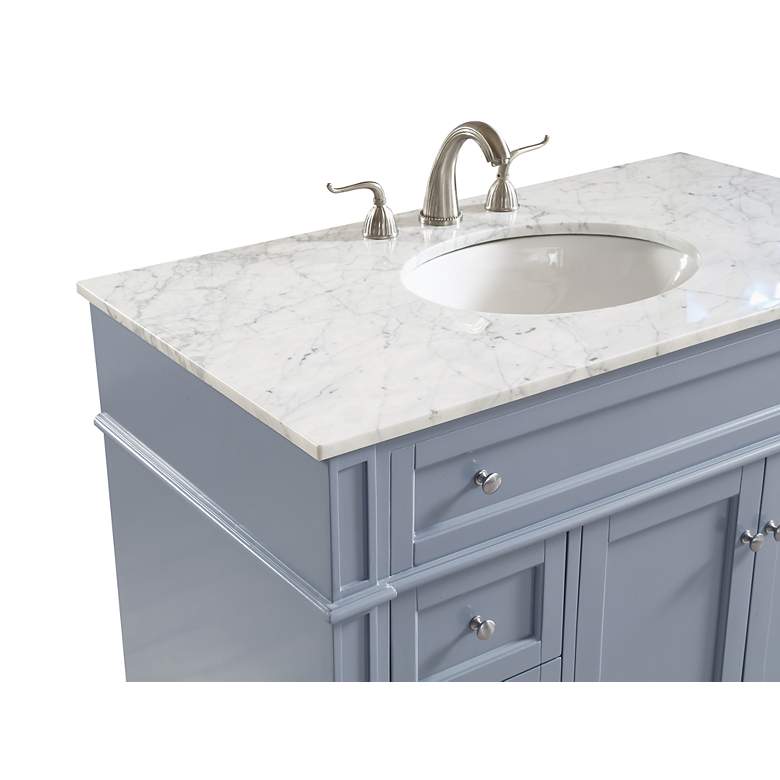 Image 5 40 Inch Single Bathroom Vanity Set In Grey more views
