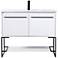 40-Inch White Single Sink Bathroom Vanity With White Resin Top