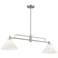40" Wide Brushed Nickel 2-Light Linear Chandelier