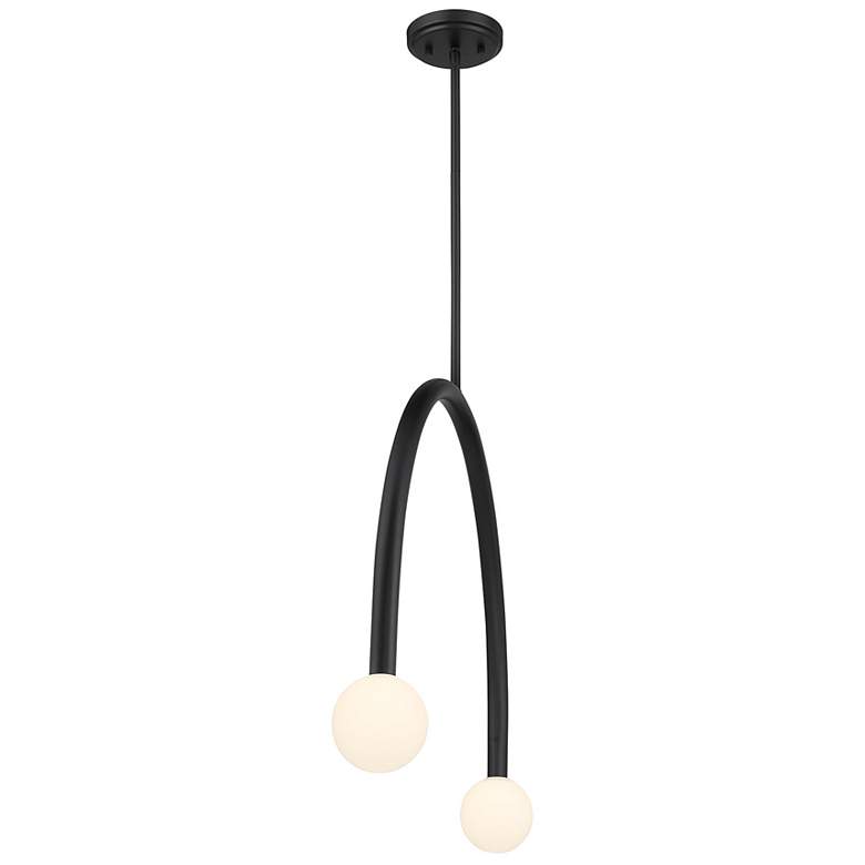 Image 4 40" Wide Brushed Nickel 2-Light Linear Chandelier more views