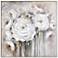 40" x 40" Bouquet of Roses Hand Painted Champagne Framed Abstract