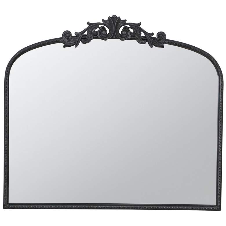 Image 1 40 inchW x 31 inchL Black Rectangular Wall Mirror