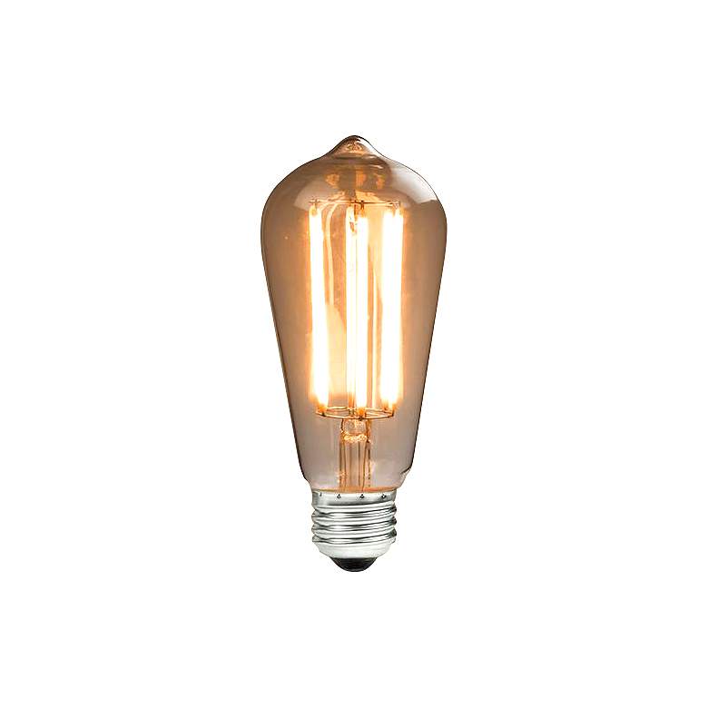 Image 1 40 Watt Equivalent Amber 6 Watt LED Dimmable Edison Bulb