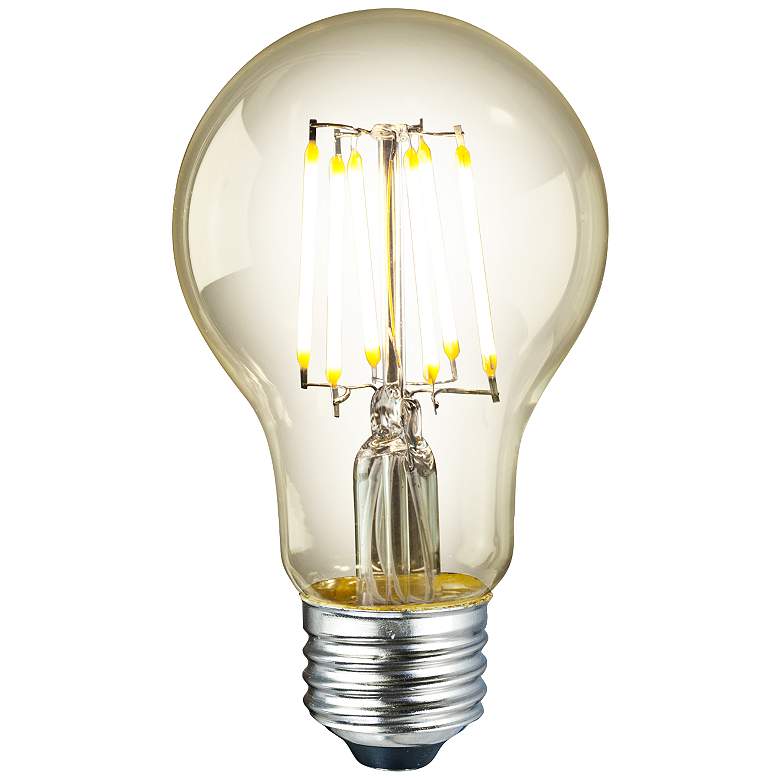 Image 1 40 Watt Equivalent Amber 6 Watt LED Filament Standard Bulb