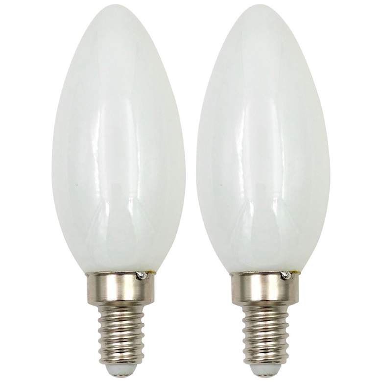 Image 1 40 Watt Equivalent Milky 4W LED Dimmable Candelabra 2-Pack