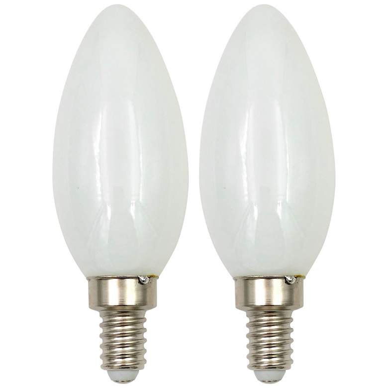 Image 1 40 Watt Equivalent Milky 4W LED Dimmable Candelabra 2-Pack