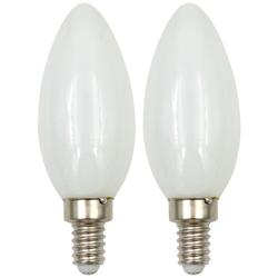 40 Watt Equivalent Milky 4W LED Dimmable Candelabra 2-Pack