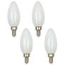 40 Watt Equivalent Milky 4W LED Dimmable Candelabra 4-Pack