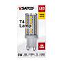 3_40 Watt Equivalent Satco 5W LED Clear G9 Double Loop T4 Light Bulb more views
