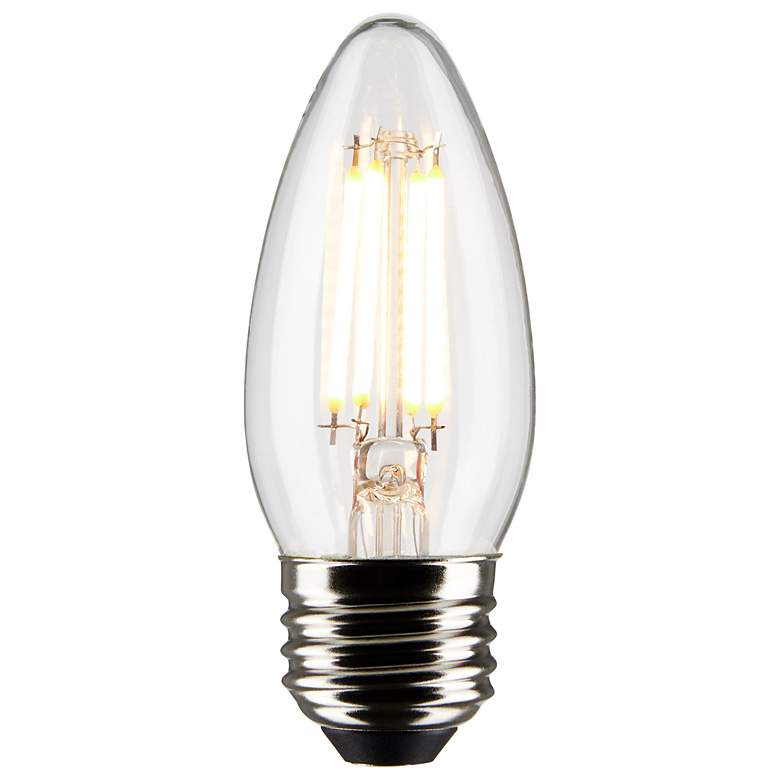 Image 2 40 Watt Equivalent Satco Clear 4W LED Dimmable E26 B112-Pack more views
