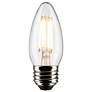 2_40 Watt Equivalent Satco Clear 4W LED Dimmable E26 B112-Pack more views