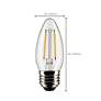 6_40 Watt Equivalent Satco Clear 4W LED Dimmable E26 B112-Pack more views