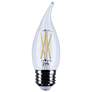 1_40 Watt Equivalent Satco Clear 4W LED Dimmable Standard CA10