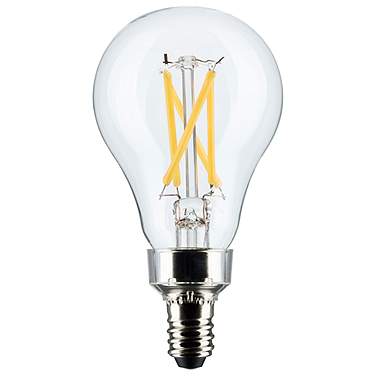 40 Watt Equivalent Satco Clear 5.5W LED Dimmable E12 2-Pack