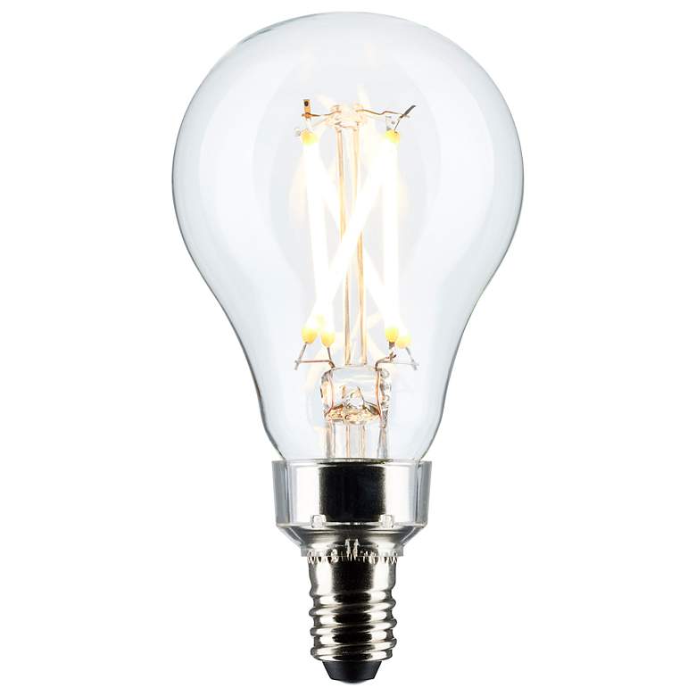 Image 2 40 Watt Equivalent Satco Clear 5.5W LED Dimmable E12 2-Pack more views