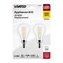 4_40 Watt Equivalent Satco Clear 5.5W LED Dimmable E12 2-Pack more views