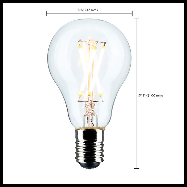 Image 6 40 Watt Equivalent Satco Clear 5.5W LED Dimmable E12 2-Pack more views