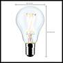 6_40 Watt Equivalent Satco Clear 5.5W LED Dimmable E12 2-Pack more views