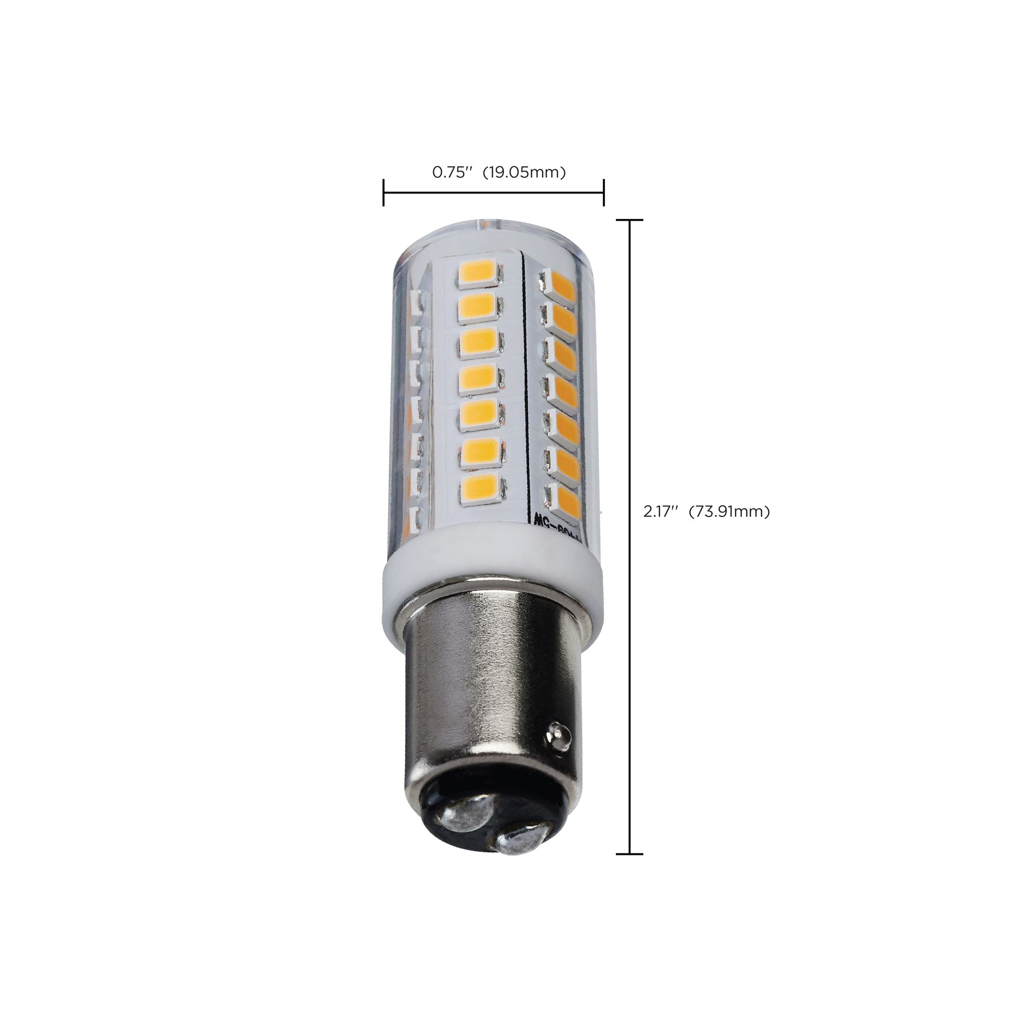 40 Watt Equivalent Satco Clear 5W LED Dimmable Bayonet Bulb in scene