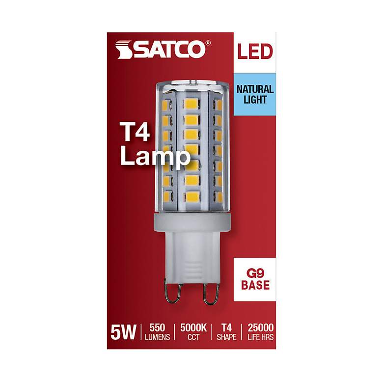 Image 4 40 Watt Equivalent Satco Clear 5W LED Dimmable Bi-Pin Bulb more views