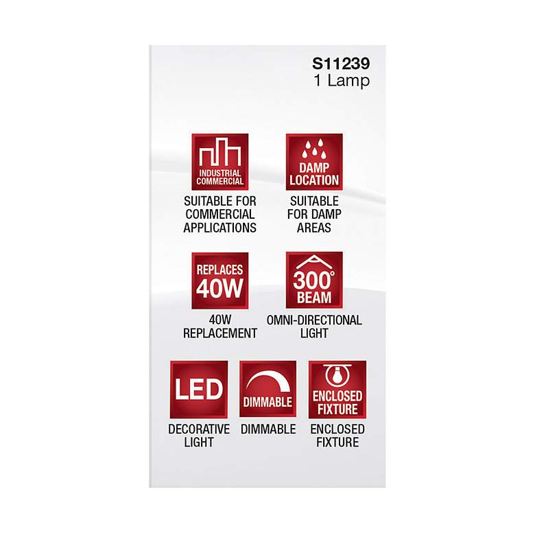 Image 5 40 Watt Equivalent Satco Clear 5W LED Dimmable Bi-Pin Bulb more views