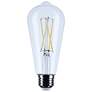 1_40 Watt Equivalent Satco Clear 5W LED Dimmable Standard ST19