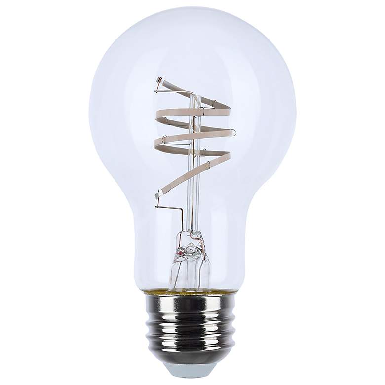 Image 1 40 Watt Equivalent Satco Clear 6W LED Dimmable Standard Bulb