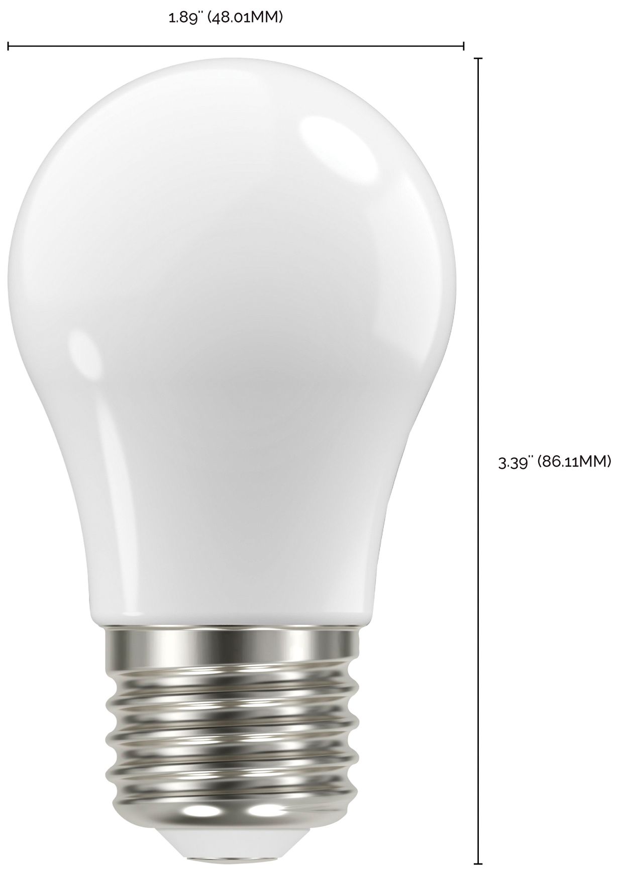 40 Watt Equivalent Satco Soft White 5W LED Dimmable E26 A15 6-Pack