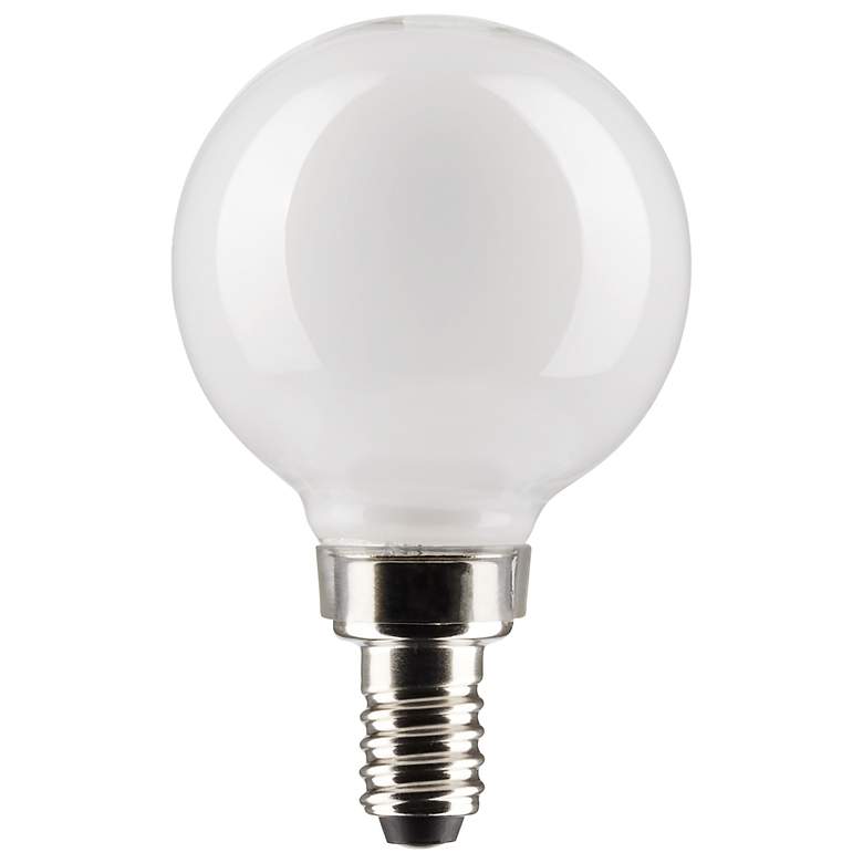 Image 1 40 Watt Equivalent Satco White 4.5W LED Dimmable E12 2-Pack