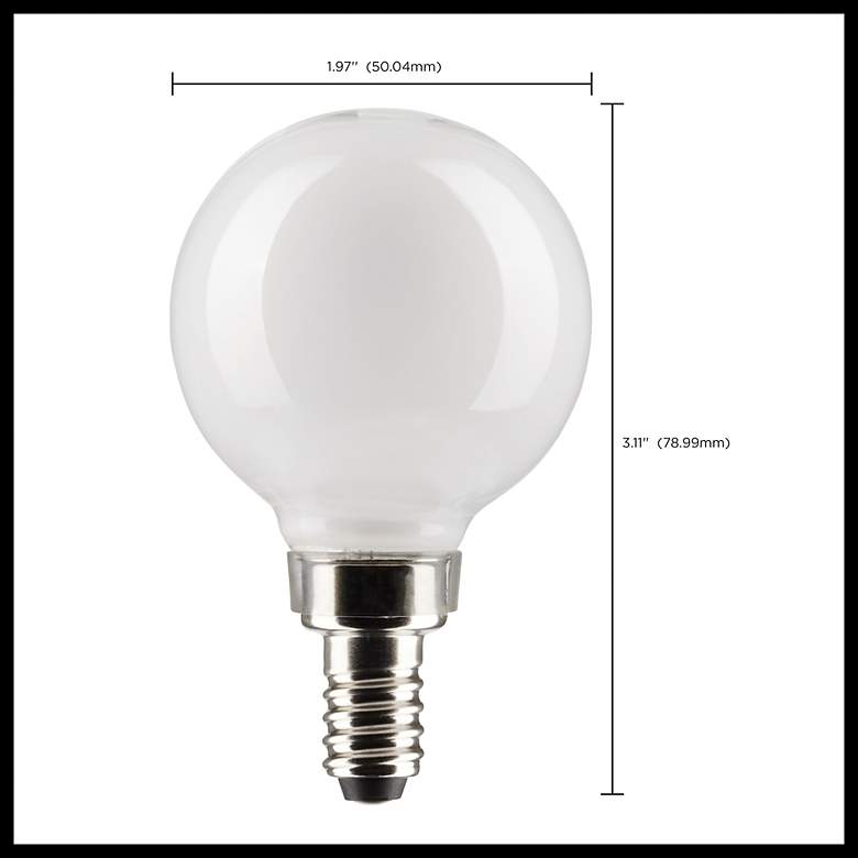 Image 6 40 Watt Equivalent Satco White 4.5W LED Dimmable E12 2-Pack more views