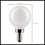6_40 Watt Equivalent Satco White 4.5W LED Dimmable E12 2-Pack more views