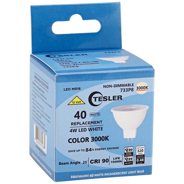 Image 2 40 Watt Equivalent Tesler 4W LED Non-Dimmable G5.3 MR16 Bulb more views