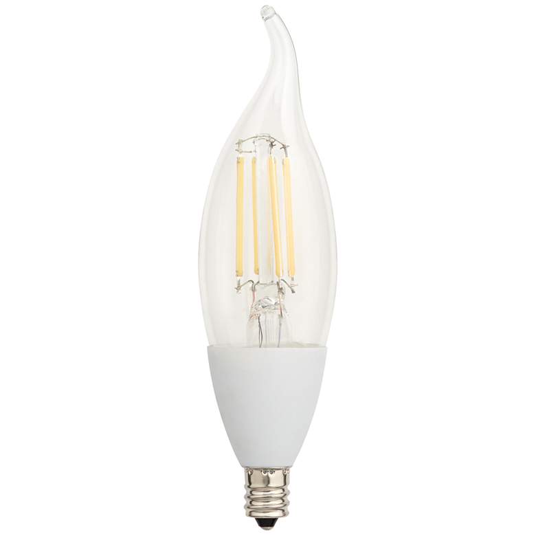 Image 1 40 Watt Equivalent Tesler Clear 4W LED Dusk to Dawn E12 Bulb