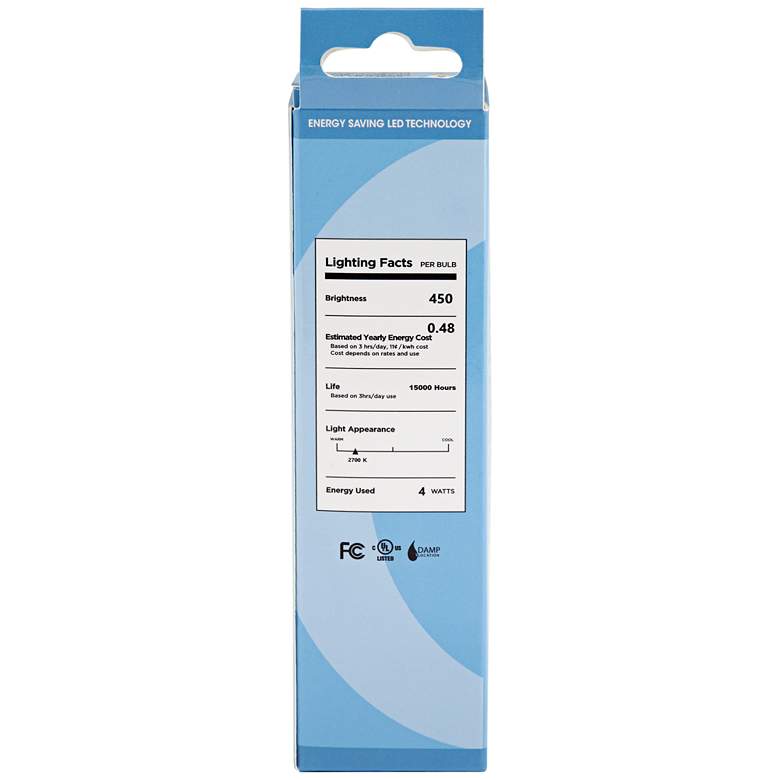 Image 3 40 Watt Equivalent Tesler Clear 4W LED Dusk to Dawn E12 Bulb more views