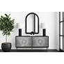 1_Bassett Pareena 30" High Faux Black Wood Modern Table Lamp in scene