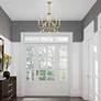 1_Glendale 24 1/2" Wide Polished Brass 5-Light Chandelier in scene