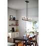1_Lazlo 40" Wide Black 7-Light Linear Chandelier in scene