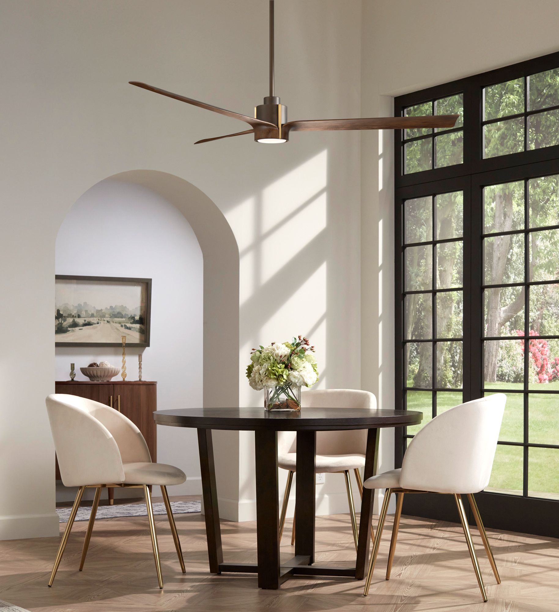 Watch A Video About the Casa Vieja Aero Bronze and Dark Walnut LED Ceiling Fan with Remote