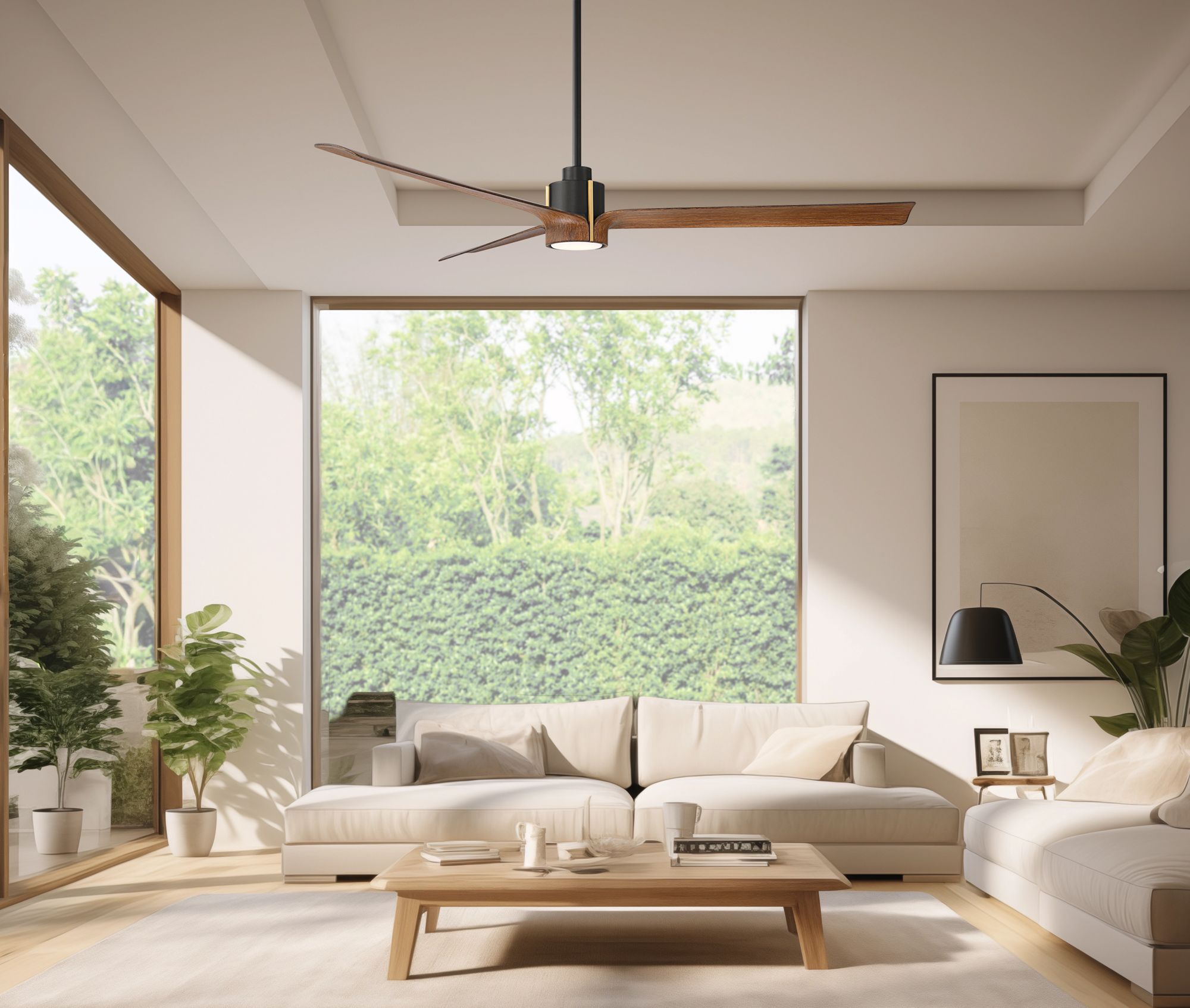 Watch A Video About the Casa Vieja Aero Matte Black and Koa LED Ceiling Fan with Remote