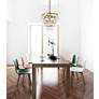 1_Kora 13" Wide Brass and Clear Crystal 3-Light Pendant in scene
