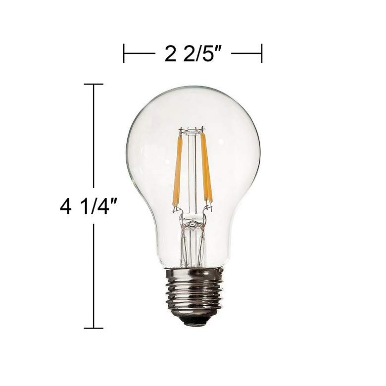 Image 4 40W Equivalent 4W 12V LED Non-Dimmable Standard A19 4-Pack more views