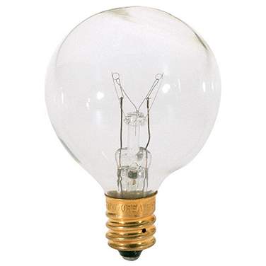 40W Equivalent 4W 2700K Clear Globe LED Candelabra Base Bulb by Satco