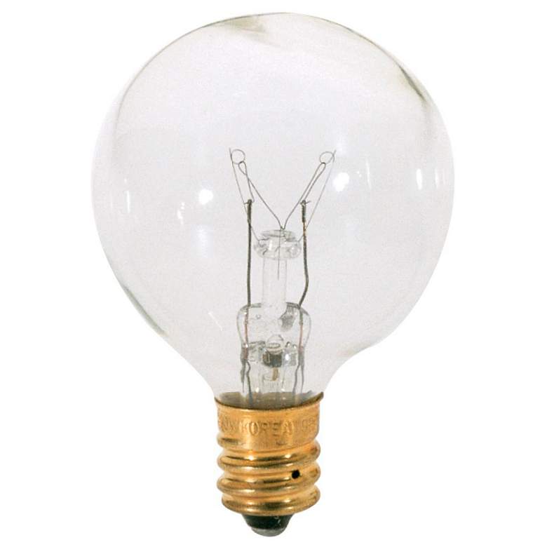 Image 1 40W Equivalent 4W 2700K Clear Globe LED Candelabra Base Bulb by Satco