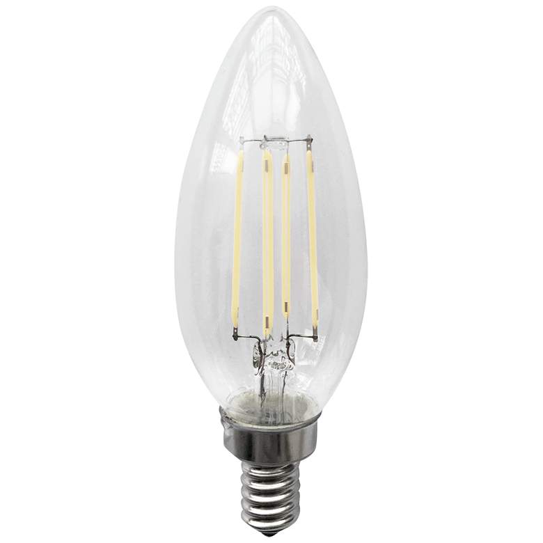 Image 1 40W Equivalent 4W Clear E12 Base Filament LED Light Bulb