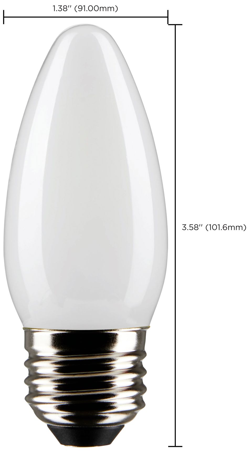 40W Equivalent 4W Dimmable LED Filament Standard Base Bulb by Satco