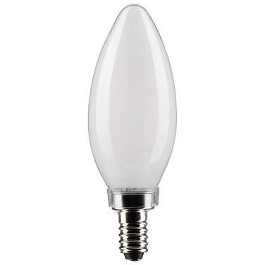 40W Equivalent 4W LED B11 Frosted Candelabra 3000K Dimmable Bulb by Satco