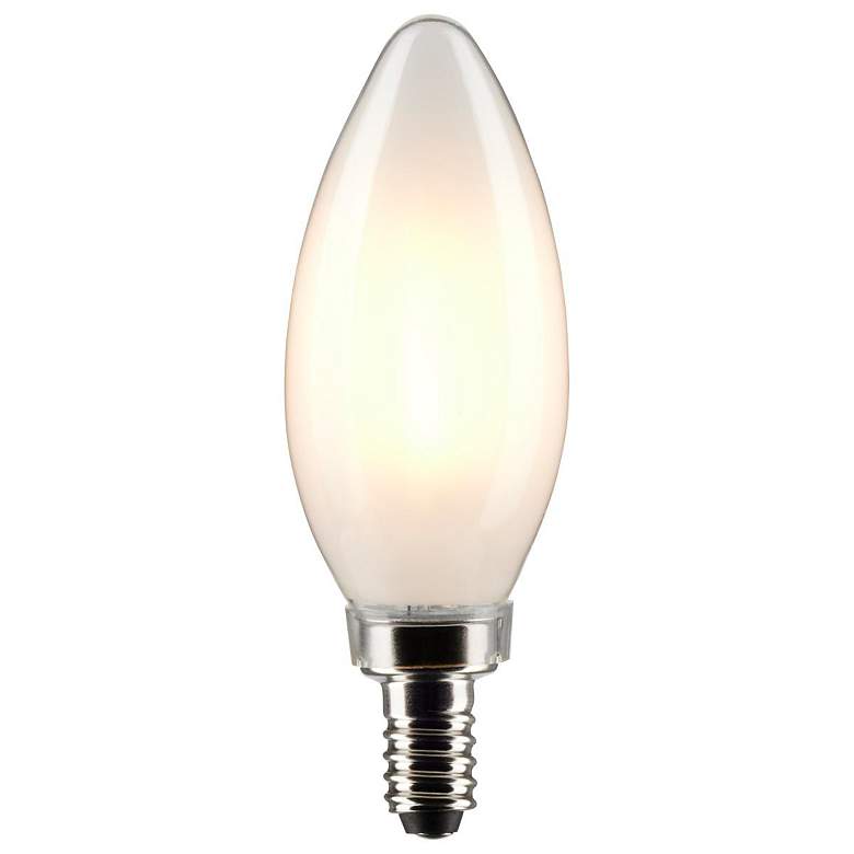 Image 2 40W Equivalent 4W LED B11 Frosted Candelabra 3000K Dimmable Bulb by Satco more views