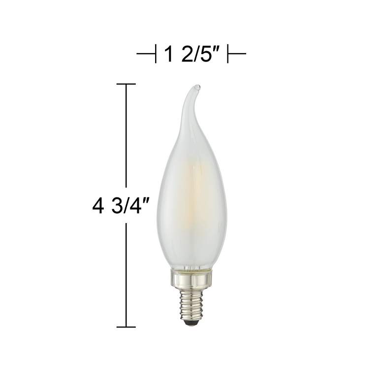 Image 3 40W Equivalent 4W LED Dimmable Flame Tip Candelabra 4-Pack more views