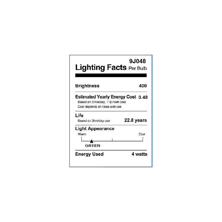 Image 2 40W Equivalent 4W LED Dimmable Green Light Bulb more views