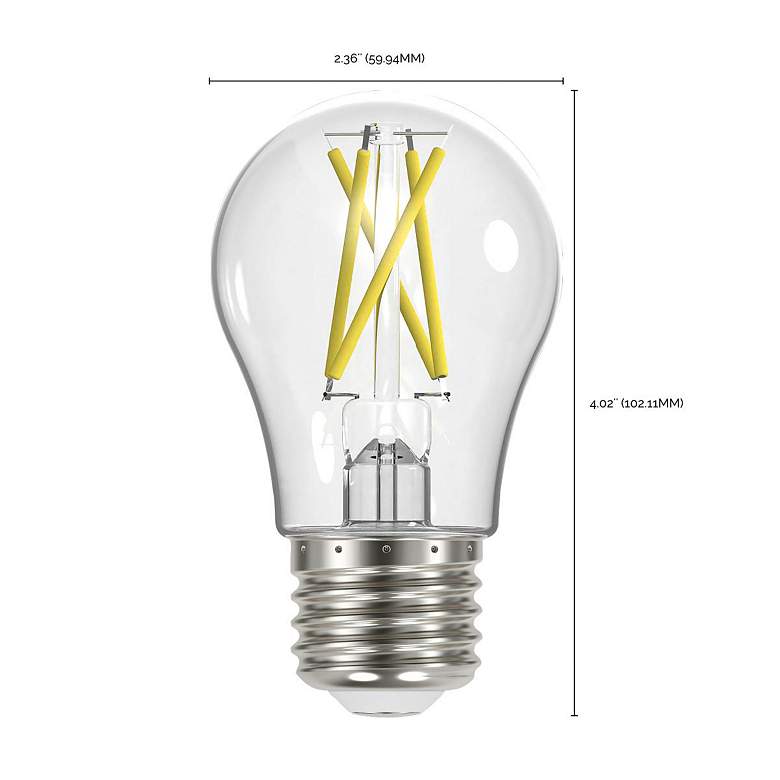 Image 2 40W Equivalent 5W LED Dimmable E26 2700K Clear A19 Light Bulb by Satco more views